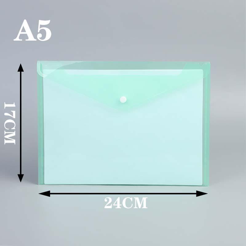 Custom Transparent File Bags with Cartoon Design and Snap Button Closure - A4 & A5 Sizes