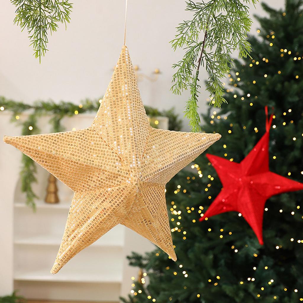 Folding Tree Top Star Christmas Tree Decoration Christmas Ornaments