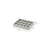MUJI Stackable Velour Case with Lattice Design, for Acrylic Cases, Gray, 155cm (W) x 12cm (D) x