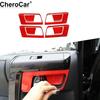 4X Red Interior Door Handle Bowl Frame Cover Trim For 4Runner 10-19 Accessories