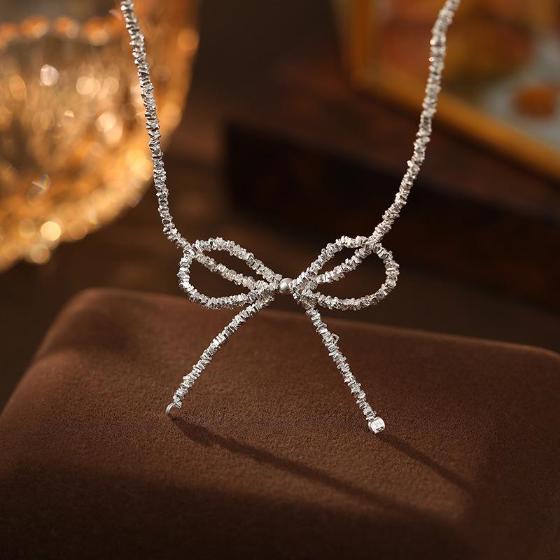 

Серебряное колье-бант Banyan Tree S925 - Изысканная корейская цепочка для ключиц для женщин