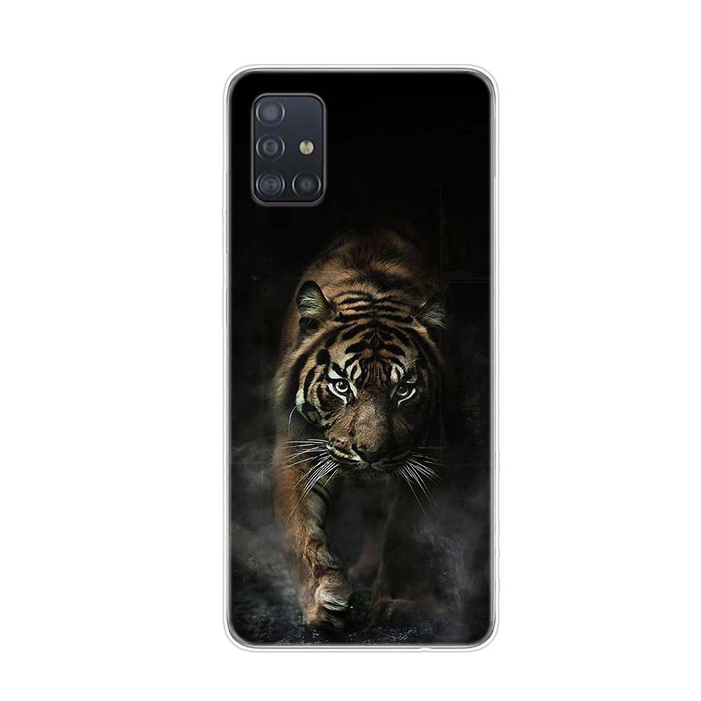 Tiger Leopard Art For Samsung Galaxy A01 A11 A12 A22 A21S A31 A41 A42 A51 A71 A32 A52 A72 A02S Soft Phone Case