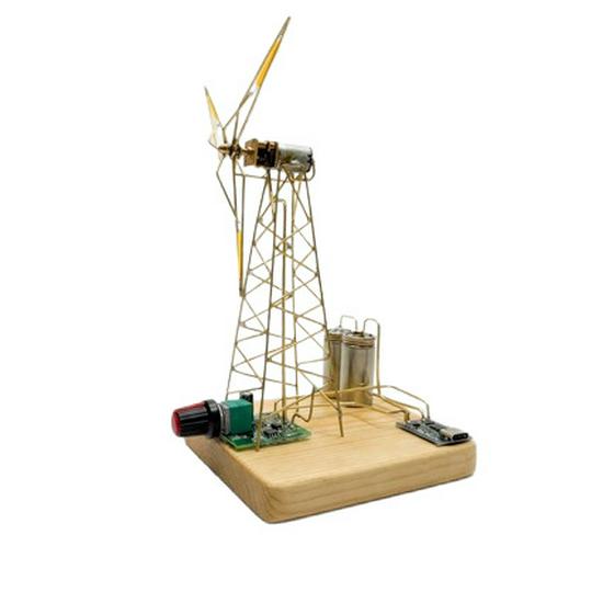 Rotatable Copper Wire Windmill Light: DIY Industrial Iron Tower Creative Lamp