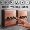 European Vintage Wall Lamp Power Socket Eu Ru Fr Standard Switch Antique Home Solid Wood Brass Toggle Switch Board,86x86mm 1