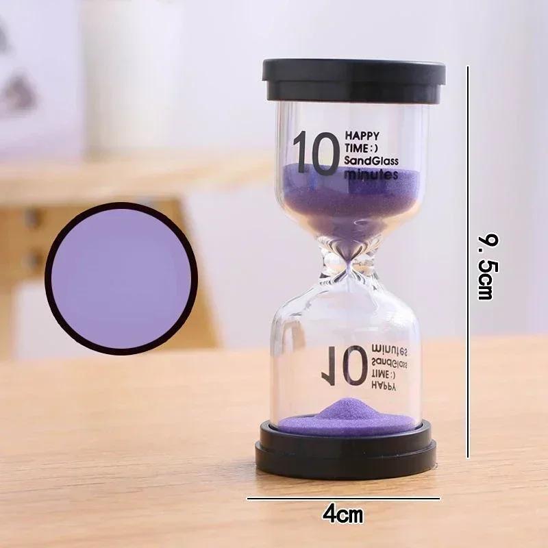 

Мини-песочные часы с таймером на 1-30 минут, креативные детские часы для выполнения домашних заданий, таймер для чистки зубов, песочные часы, украшение для дома, часы-песочные часы 1min фиолетовый