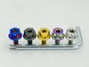 Kuroobaa Titanium Car License Plate Bolts Anti-Theft Screws with L Wrench M6*15mm Set of 4 (Rainbow)