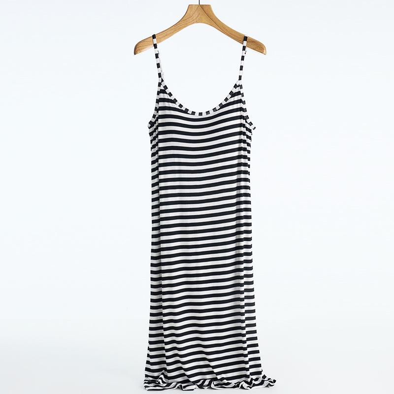 

Женская ночная сорочка-платье большого размера с леопардовым принтом и нагрудными вкладышами - Сексуальная, свободная, летняя одежда без рукавов для дома или улицы XL (120-145 jin)