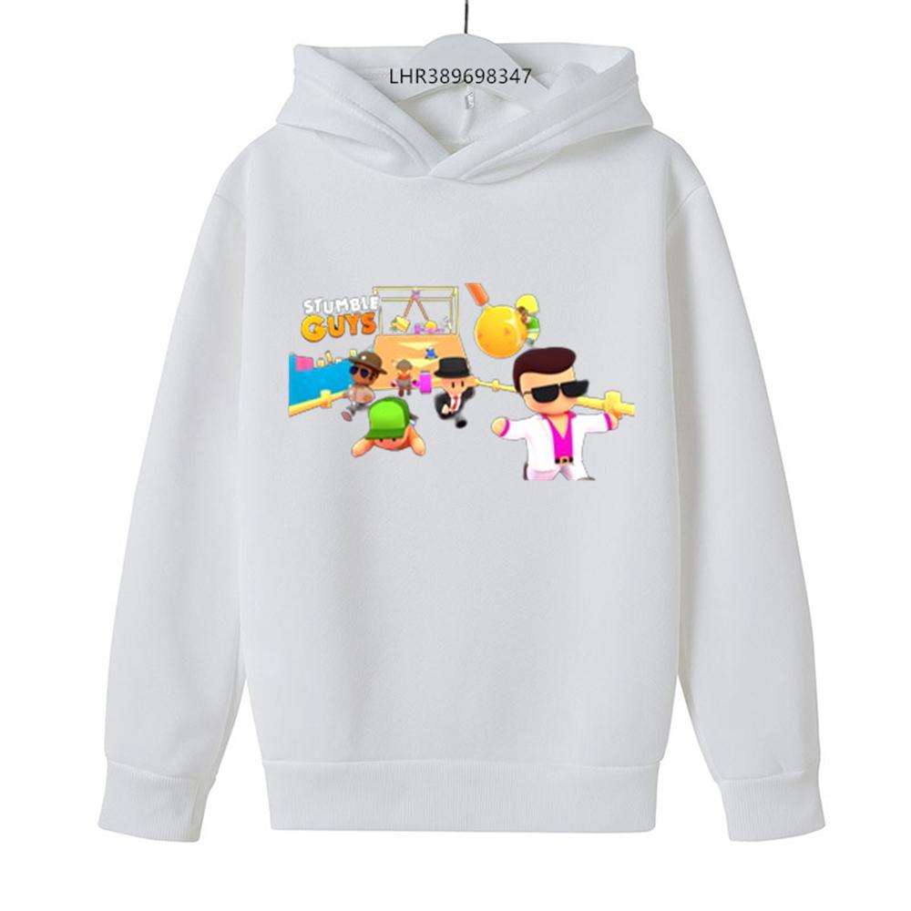 Stumble Guys Autumn Winter Sweatshirt Tops Hoodie Children's Hoodie Clothing Suitable for 3-12 Years Boys Girls Hood Outerwear