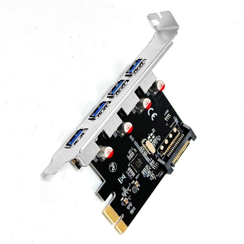 Multiports USB Hubs Card PCIE3.0 USB Expansion Card Builts In Power Supply Compactly Design For Desktop Computers