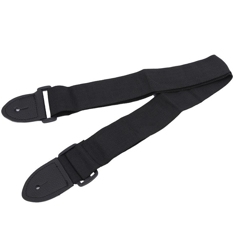 Guitar Strap Leather Head Adjustable Shoulder Strap For Guitar Electric Guitar Bass Guitar Parts Accessories Black High Quality