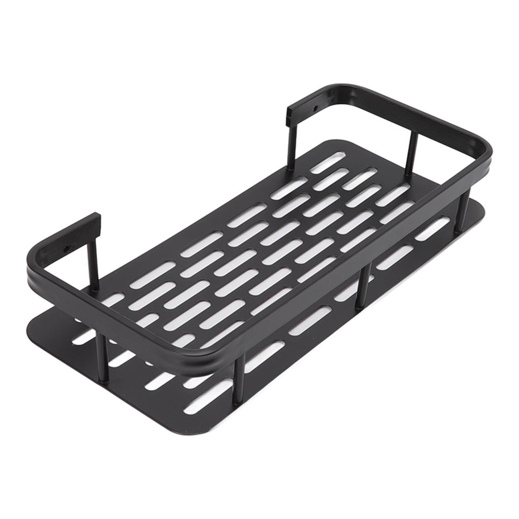 Shower Storage Rack 3 Layers Punch   Rectangle Aluminum Shower Shelf Basket for Home Bathroom