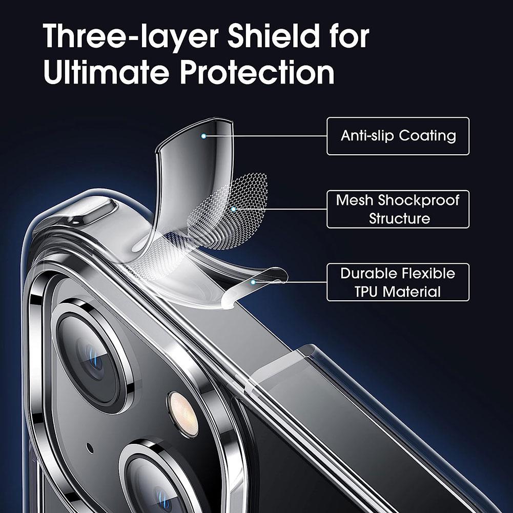 For iPhone 14 Magnetic Clear Case Compatible with MagSafe TPU+PC Protective Phone Cover