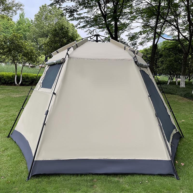 Sechseckiges Schnellaufbau-Tragbares Campingzelt: Automatischer Aufbau für Bergsteigen und Reisen