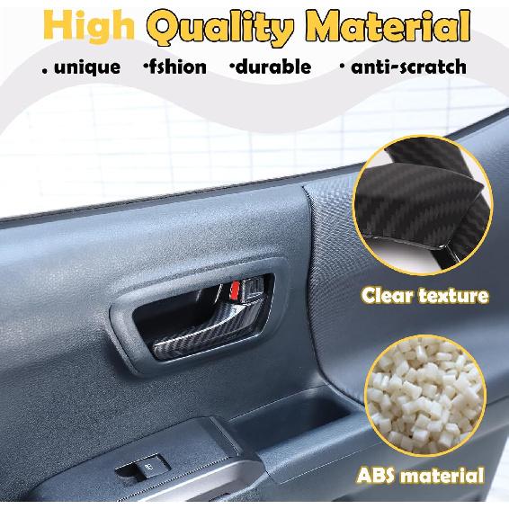 Car Inner Door Handles Cover Trim Compatible with Toyota Tacoma 2016-2022, Auto Inner Door Handles Cover Interior Door Handles Protector Trim