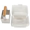Stainless Steel Comb Honey Cutter Scraper with Plastic Box Cutting Tools Beekeeping Accessory