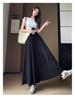 Yamamoto Women's High Waist Ice Silk A-line Skirt Pants - Summer 2026 Collection, Plus Size, Wide Leg, Slimming Fit