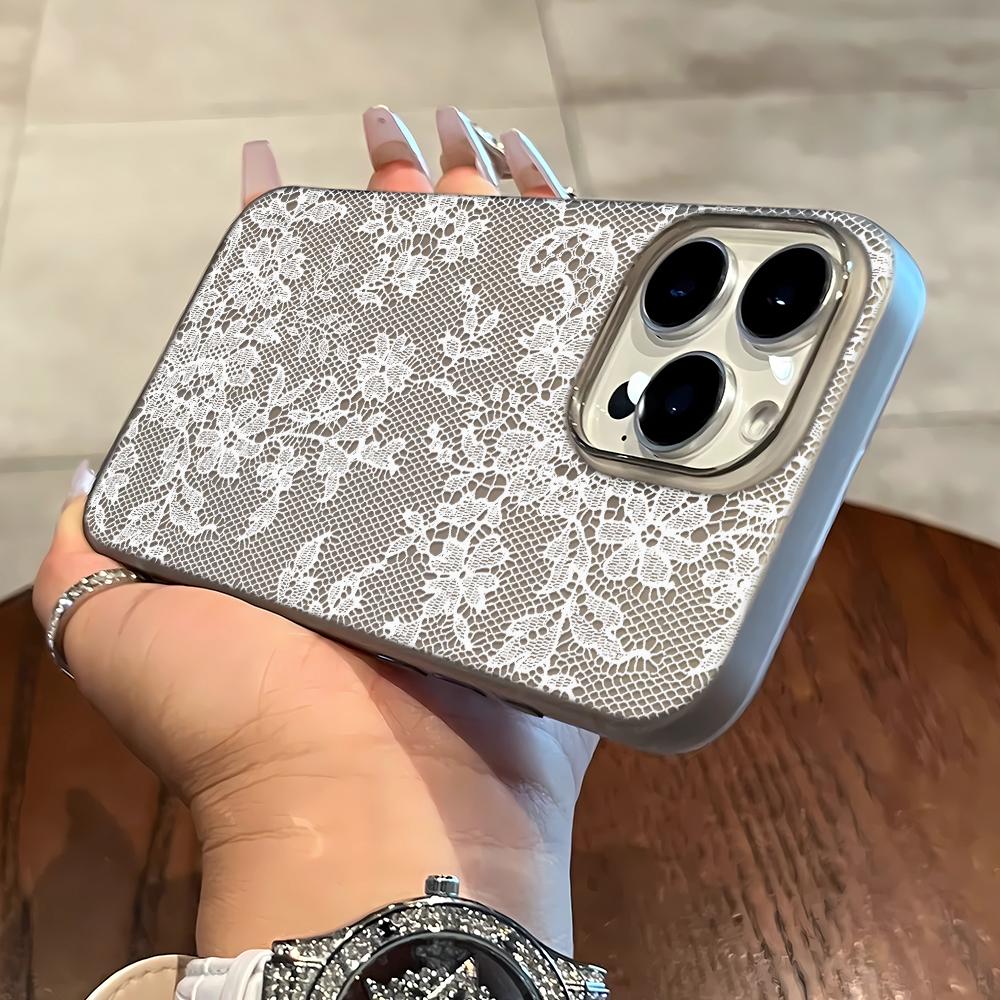 Custodia per Telefono con Design Originale in Pizzo Per IPhone 17 Air 16 15 Plus 15 14 13 12 11 15 Pro Max Copertura Anti-Caduta Fundas