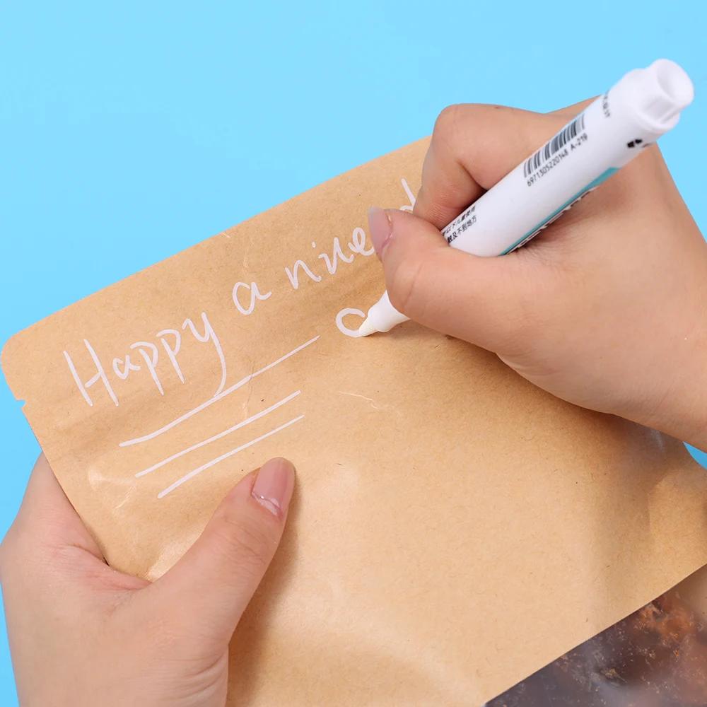 3Pcs Oily White Marker Pen Graffiti Pens Waterproof Permanent Gel Pencil Tire Notebook Glass Painting Pen 0.7mm 1mm