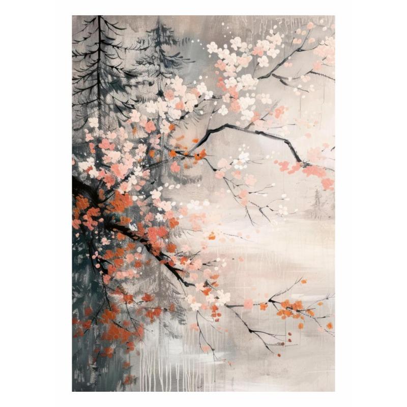 

Современный японский минимализм Дзен Дзен Мирный пейзаж Художественный плакат Печать на холсте Гостиная Спальня Домашнее украшение Без рамы 21cm×30cm NoFrame