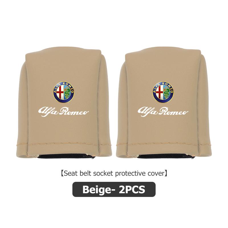 For Alfa Romeo Car Seat Belt Socket Cover Protection Case Anti-Scratch Seatbelt Clip Protector Cover GT Stelvio F1 Brera Volante