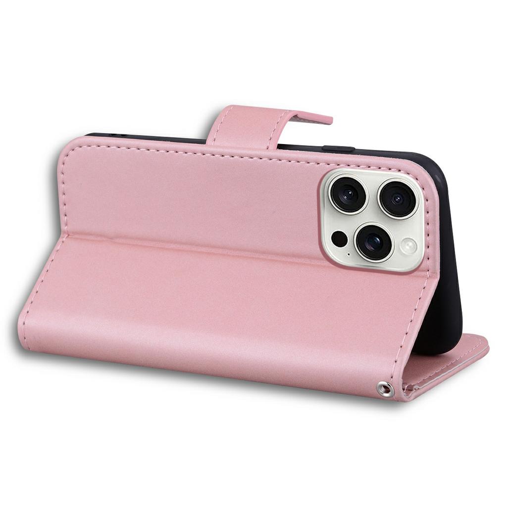 For iPhone 16 Pro Max Case Cartoon Pattern Wallet Leather Phone Cover