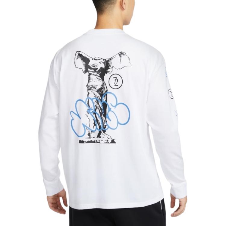 Nike T Shirts Men's White 100 Crew Neck Moderate HJ3306-100