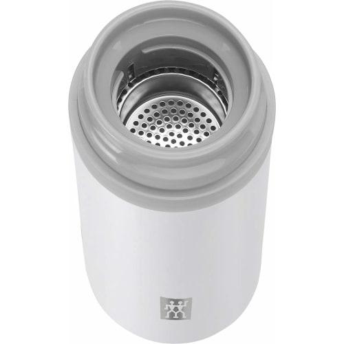 Zwilling "Strainer Bottle, 420ml, White" - Stainless Steel, Tea Strainer, Mug, Water Bottle, Keeps Tea Cold or Hot [Official Japanese Product] ZWILLIN