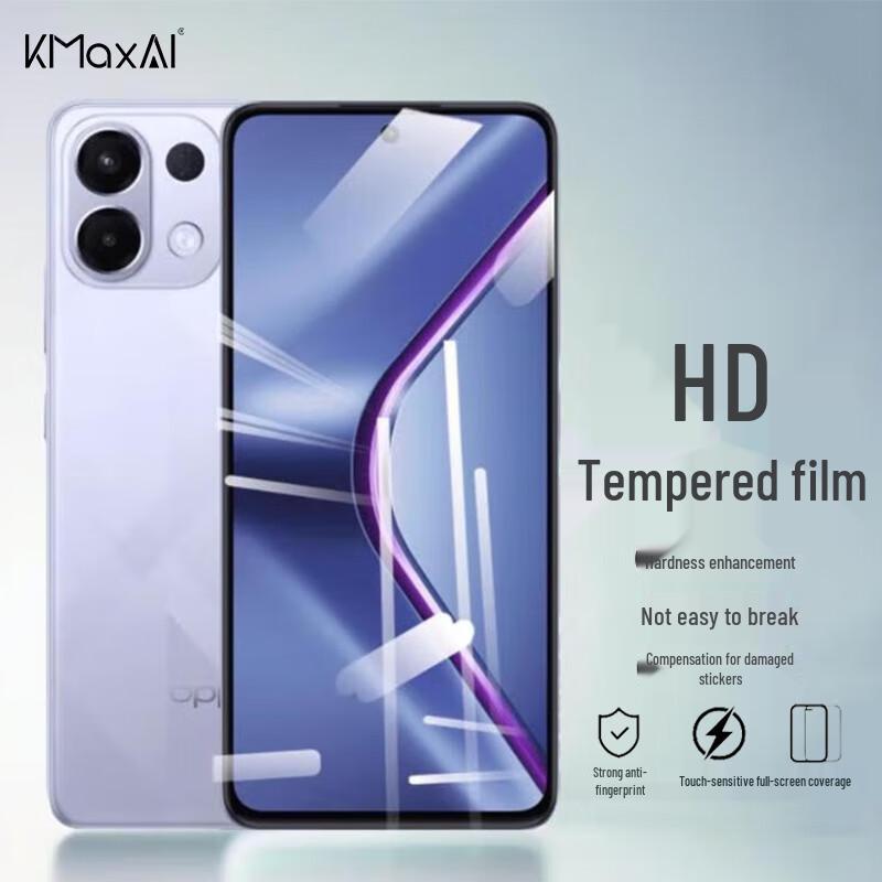 KMaxAI HD Tempered Glass Screen Protector for OPPO Phones
