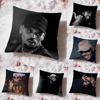Hot C-Chris Brown Cushion Cover Premium Comfort Reversible Pillow Cove -Two In One Design for Any Room & Car Interior