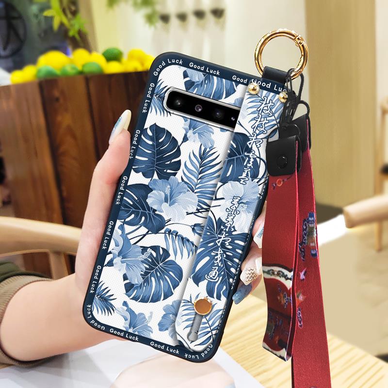 Silicone Chinese style Phone Case For Samsung Galaxy S10 5G/SM-G977N Waterproof Back Cover Lanyard Soft case Durable