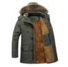 Herren Winter Militärstil Mehrere Taschen Fleecegefüttert Baumwolljacke, Große Größen