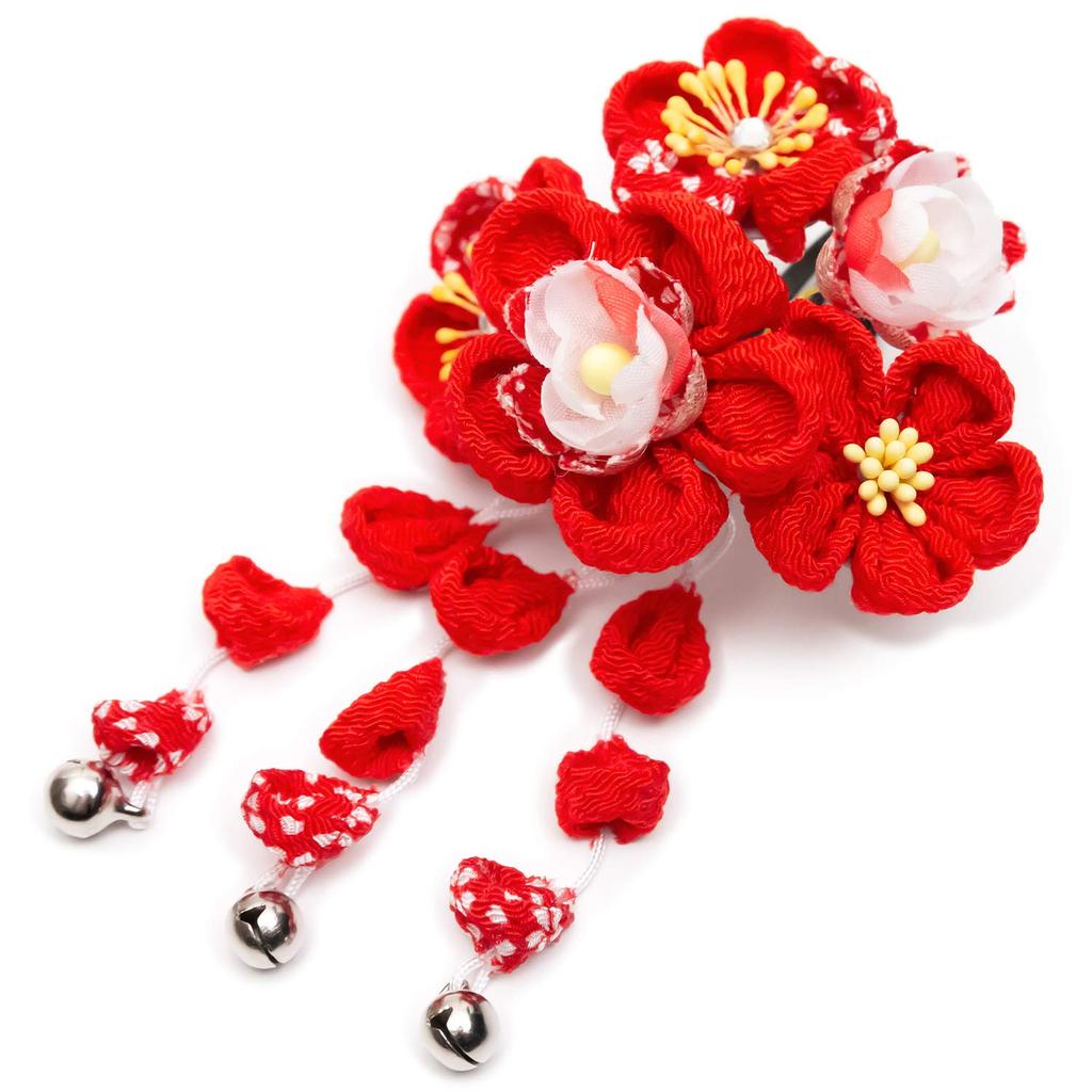 Kyoetsu Hair Ornament for Year of Artificial 753 A Shichi-Go-San 3-7 Olds, Tsumami-Zaiku (Pinch Wood) (F-07)