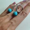 Silver Earrings with Turquoise (2146810)