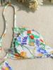2024 European & American Floral Backless Sexy Two-Piece Bikini Swimsuit for Women