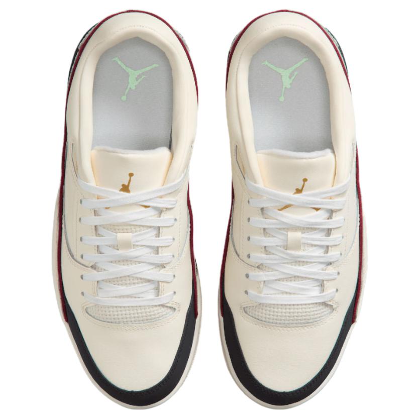 Jordan Flight Court Bequeme Vielseitige Rutschfeste Langlebige Low-Top Retro Basketballschuhe Herren Sneaker Beige Schwarz IH7321131