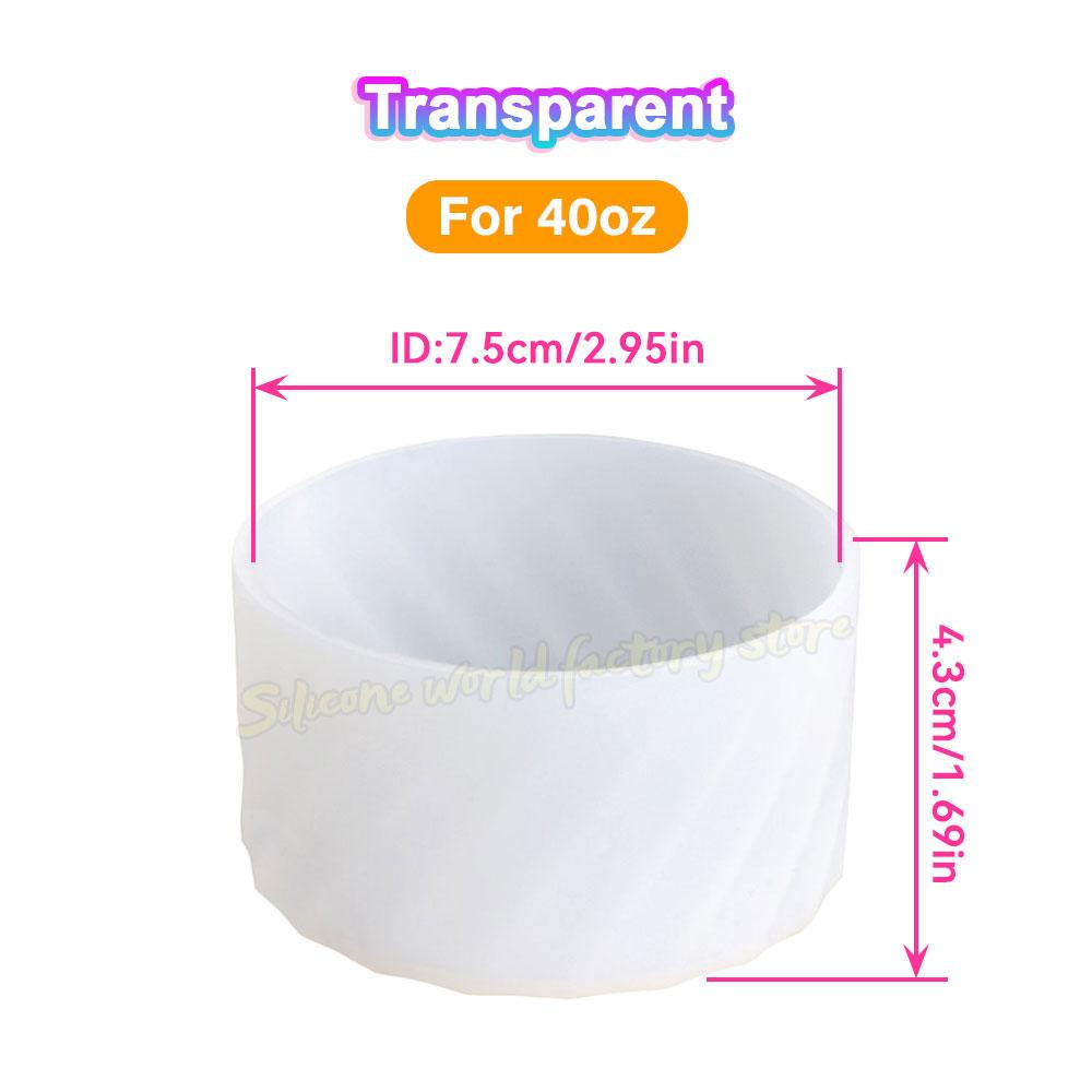 SW 40oz/30oz Silicone Cup Bottom Cover for Stanley Adventure Quencher Tumbler for IceFlow Flip Straw Water Bottle Sleeve 7.5/7CM Cup Holders 5