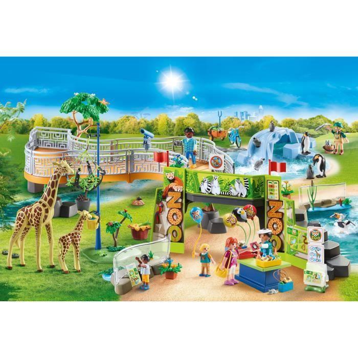 PLAYMOBIL 71600 Parc animalier avec visiteurs, My Life, 66 pièces, Dès 4 ans