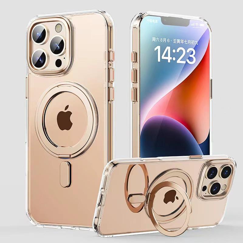 Magnetic Phone Case With Built-in Kickstand IPhone 17 Pro Max Air 16 Series 15 14 13 12 11 Soft TPU Shockproof