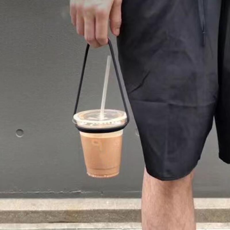 Silicone Cup Handle Silicone Water Bottle Handle Silicone Cup Sleeve Portable Drink Holder for Office School Outdoor Use