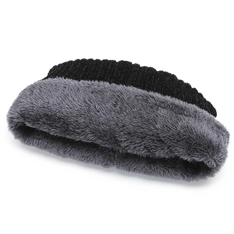 Autumn and winter knitted hat men's Korean version trendy versatile wool hat women's cold-proof and warm cold hat outer cycling velvet hat