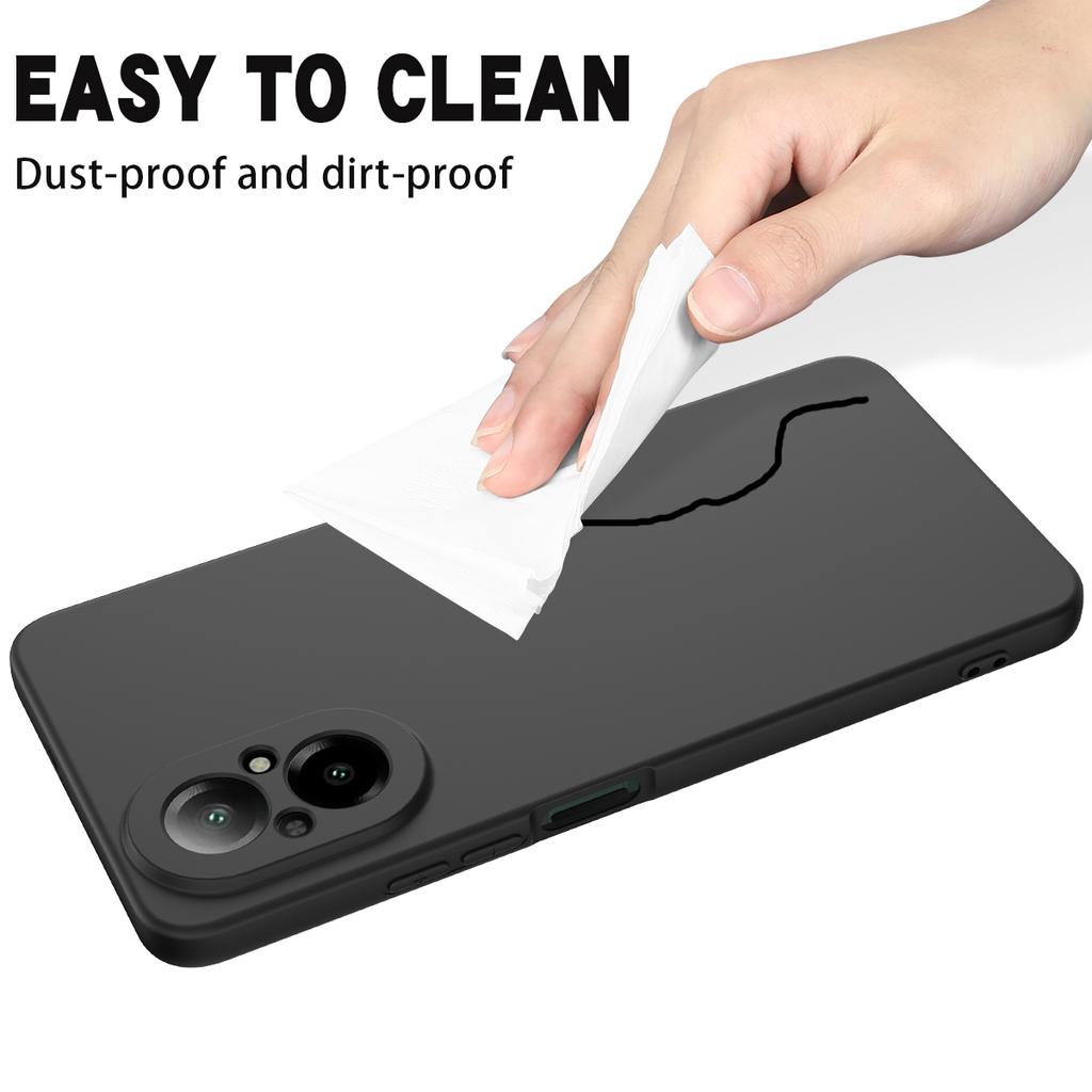 For Realme C67 4G Case Liquid Silicone Fiber Lining Protective Phone Cover with Strap