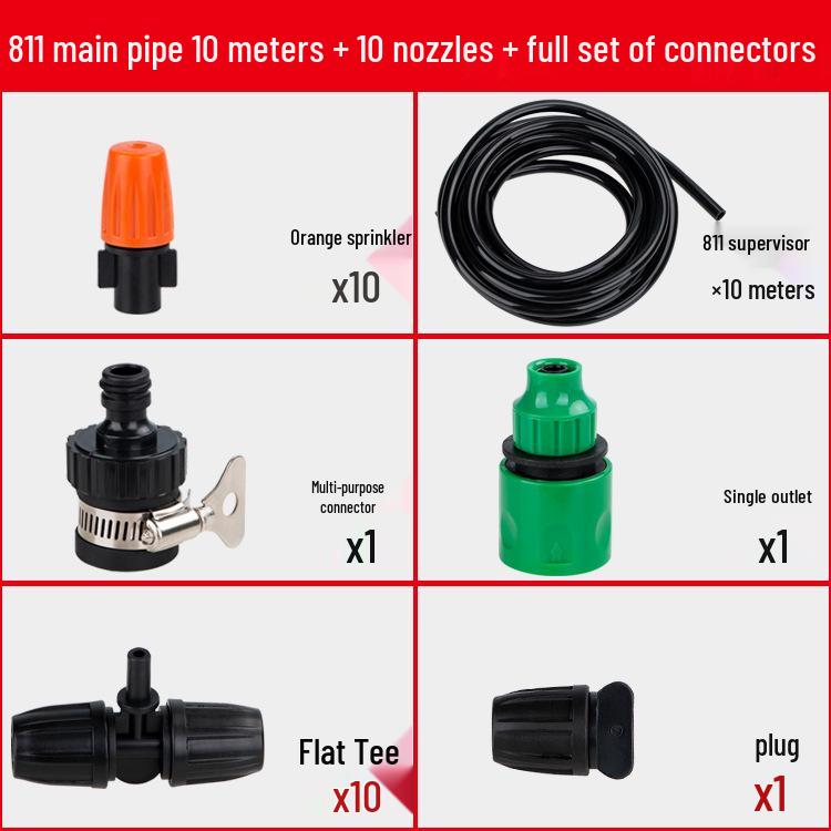 Atomizing Nozzle for Cooling, Dust Removal, and Irrigation in Gardens and Greenhouses