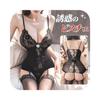 Sexy Lingerie Bra Deep V Lace Nightdress Tight Skirt Texture Transparent Lace Large Size Nightwear Allure Strap Lace Stockings [MeatRoot] Women's