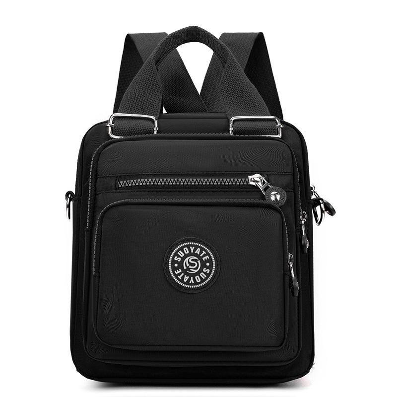 Multifunctional Women's Backpack Lightweight Anti-splashing Nylon Bag Large Capacity Shoulder Messenger Bag Casual Handbag