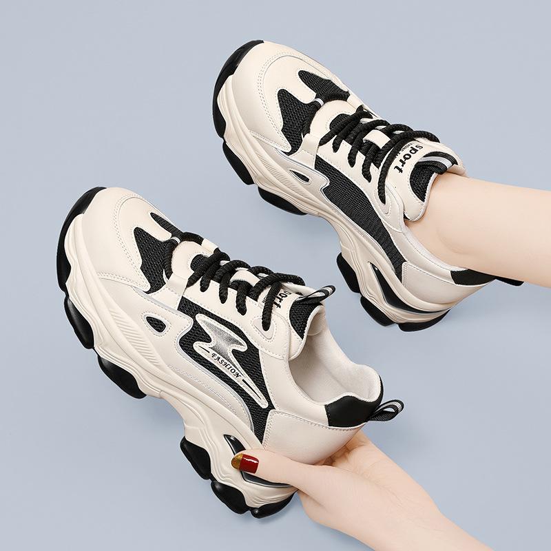 Sports shoes women's dad shoes women's spring and autumn new versatile thick-soled soft-soled heightening casual shoes women's shoes