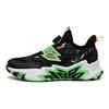 Anta Cement Nemesis Non-Slip Wear-Resistant Low-Top Basketball Shoes Kids Sneakers Black Green Orange 312321124H-8