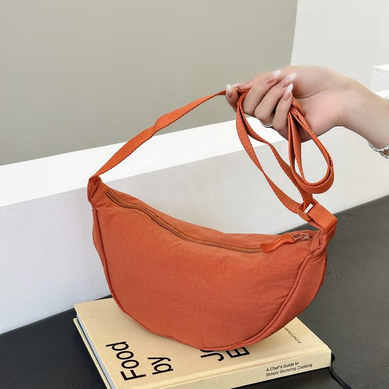 Women's Lightweight Nylon Dumpling Crossbody Bag - Trendy Japanese Style Shoulder Bag