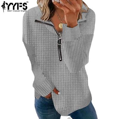 Women's Fashion Casual Solid Color Print Autumn Winter Pullovers & Long Sleeves Sweaters