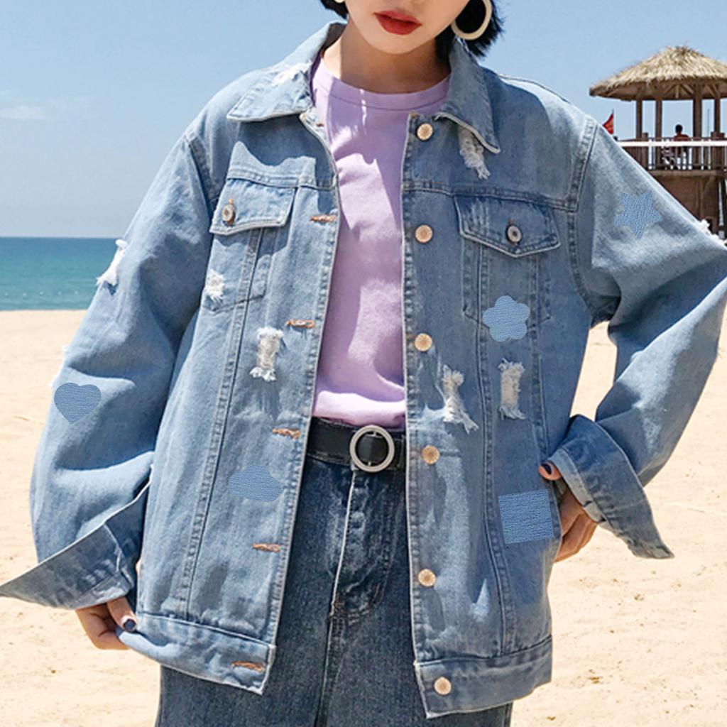 25Pieces Jeans Patches Iron-on Jeans Patches 5 Color Iron On Patches for Jeans Jackets Clothes Repair and Decorating