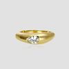 ANON Pear Cut Wave Ring Gold